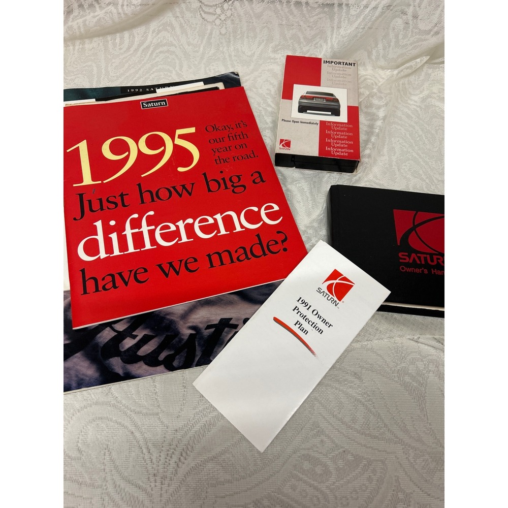 Vintage 1991-1996 Saturn Owners Manual Brochures Price List and VHS Tape Lot - Picture 7 of 7